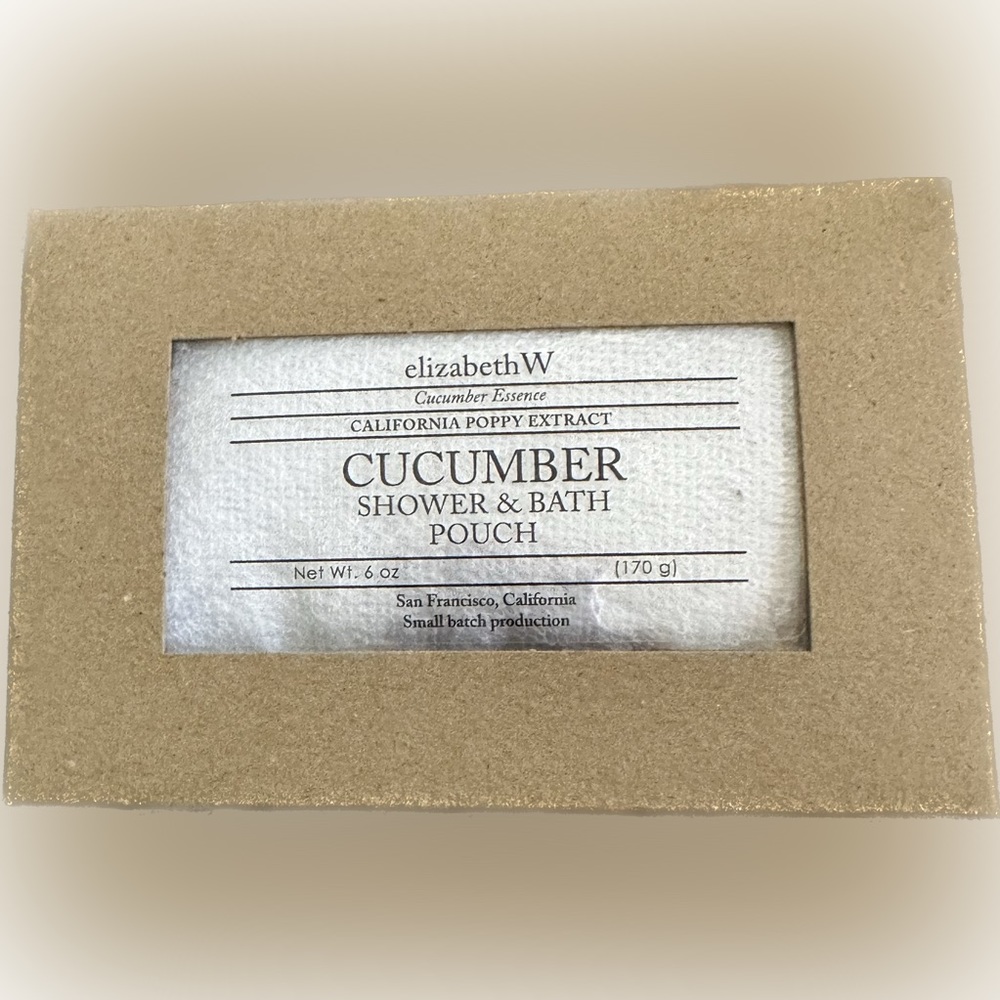 Elizabeth W Cucumber Essence California Poppy Extract Shower & Bath Pouch